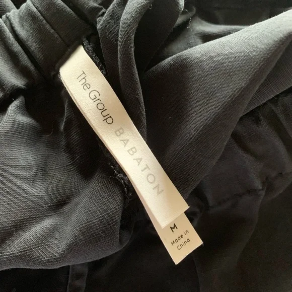 Aritzia The Group Babaton Jimmy Pants Black Lyocell Blend Drawstring Medium - Picture 6 of 8